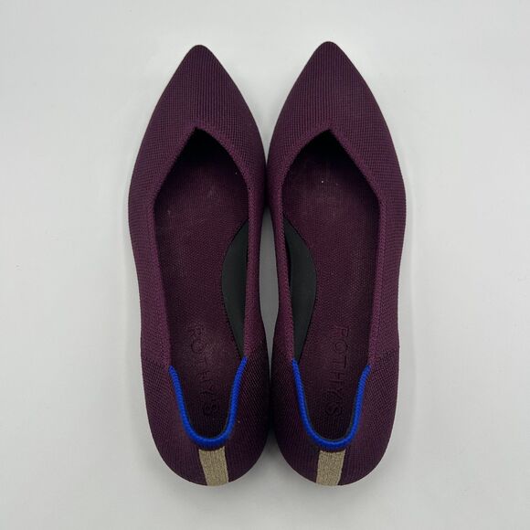 Rothy’s The Point Violet Pointed Toe Women’s Size 6.5 Flats Slip On Shoes - Picture 5 of 8